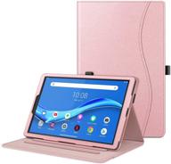 🌸 fintie rose gold case for lenovo tab m10 plus 10.3&#34; - multi-angle viewing folio cover with pocket, auto wake/sleep, for lenovo tab m10 plus (2020 2nd gen) tb-x606f / tb-x606x 10.3&#34; fhd android tablet logo