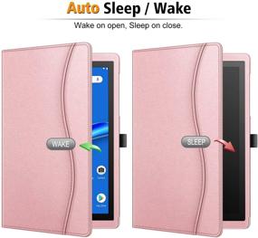 img 2 attached to 🌸 Fintie Rose Gold Case for Lenovo Tab M10 Plus 10.3&#34; - Multi-Angle Viewing Folio Cover with Pocket, Auto Wake/Sleep, for Lenovo Tab M10 Plus (2020 2nd Gen) TB-X606F / TB-X606X 10.3&#34; FHD Android Tablet