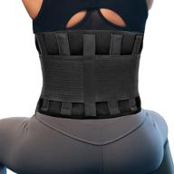 🔵 riptgear back brace - effective lower back and hip pain relief support for men and women - lumbar support for severe back pain, herniated disc, and sciatica - (blue, large) логотип