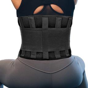 img 4 attached to 🔵 RiptGear Back Brace - Effective Lower Back and Hip Pain Relief Support for Men and Women - Lumbar Support for Severe Back Pain, Herniated Disc, and Sciatica - (Blue, Large)