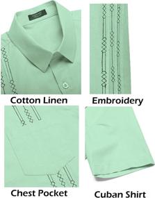 img 1 attached to 👔 Regular Fit Men's Clothing Shirts with COOFANDY Embroidered Sleeves