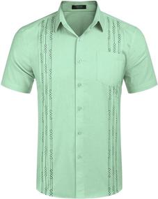 img 3 attached to 👔 Regular Fit Men's Clothing Shirts with COOFANDY Embroidered Sleeves