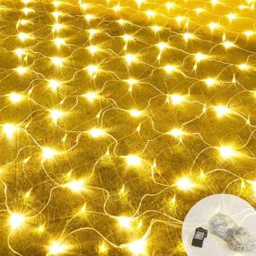 img 4 attached to 🎄 Aikenus Net Mesh Lights: 200 LEDs 9.8ft x 6.6ft, 8 Lighting Modes for Outdoor Christmas & Wedding Decor"