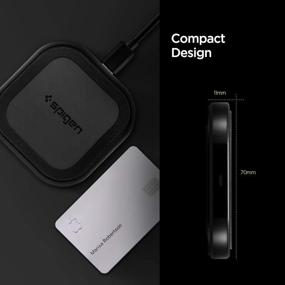 img 1 attached to Spigen Compact Wireless Charger, Qi Certified 10W Fast Charging Pad for iPhone 12 Pro Max 12 Mini 11 XS XR 8 SE 2020 Galaxy S21 Ultra S20 FE Note 20 Plus AirPods Pro [No Adapter Included]