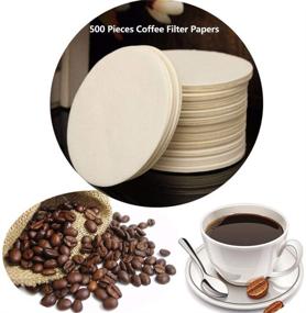 img 4 attached to ☕ 500 Pack Round Unbleached Coffee Filters Paper for AeroPress - Universal Replacement Filters, Natural Brown - Compatible with Coffee Maker