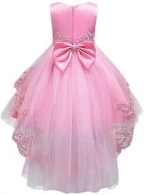 img 2 attached to Stunning Girls' Pageant Wedding Attire by HUAANIUE: Fashionable Flower Girls' Clothing