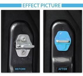 img 3 attached to 🔒 Voodonala Трим для дверной защелки с замком JL для Jeep Wrangler JL JLU 2018-2021, Gladiator JT 2020 2021, АБС наружные аксессуары, 6 штук, голубой цвет