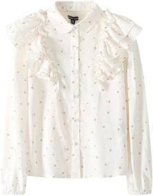 img 4 attached to Sofinee Place Button Blouse Spring Girls' Clothing for Tops, Tees & Blouses