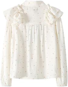 img 3 attached to Sofinee Place Button Blouse Spring Girls' Clothing for Tops, Tees & Blouses