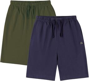 img 4 attached to SPACE VENTURE Pockets Athletic Navy Olive Boys' Clothing and Shorts
