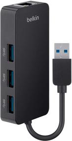 img 4 attached to 🔌 Belkin USB 3.0 3-Port Hub with Gigabit Ethernet Adapter, B2B128TT - USB-IF Certified
