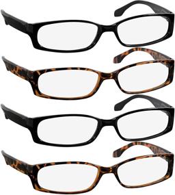 img 4 attached to 👓 TruVision Readers Fashion Multi Pack: Stylish Reading Glasses with Comfort Spring Hinges for Men and Women - F503