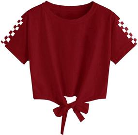 img 4 attached to 👚 Short Sleeve Girls' Casual T-Shirts: Girls' Clothing with Tops, Tees & Blouses