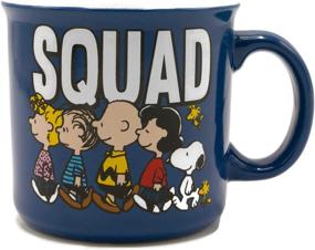 img 4 attached to ☕️ Silver Buffalo Snoopy and Peanuts Squad Ceramic Camper Mug, 20-Ounce, Blue - Enjoy Your Favorite Beverages in Style!"