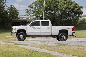 img 2 attached to 🚀 Rough Country 3" Lift Kit for 2001-2010 Chevy Silverado Suburban, GMC Sierra Yukon XL, 2500/3500HD with N3 Shocks (Model: 8596N2)