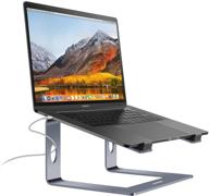 🖥️ standmit laptop stand pro - премиальный алюминиевый подставка для ноутбука macbook air pro, hp, dell, lenovo и др. - эргономичный держатель для ноутбука настольного компьютера - совместим с ноутбуками от 10 до 16 дюймов (цвет space gray) логотип