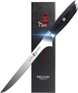 top-rated tuo boning knife 7 inch – versatile fillet knife with flexible blade, german hc steel and elegant pakkawood handle – falcon series: a perfect gift option! logo