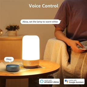 img 3 attached to 🌙 Lepro Smart Lamp - Bedroom Bedside Table Lamp | Compatible with Alexa, Google Home | WiFi & Phone App Control | Dimmable LED Nightstand Touch Lamp | White & RGB Color Changing Night Light Mood Lighting | Silver