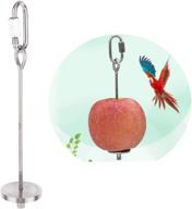 🐦 stainless steel bird fruit holder: essential food skewer & treat feeder for parrots, hens, and small animals logo