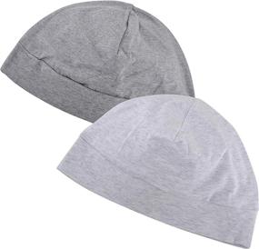 img 4 attached to 🧢 Headshion Skull Caps for Men and Women - 2-Pack Multifunctional Headwear: Ideal for Biking, Hard Hats, Helmets, Liners, Beanies, and Sleep Caps