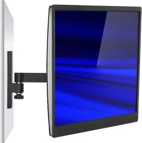 img 4 attached to 🖥 Retractable Monitor Wall Mount - Full Motion VESA Bracket for 30-inch LCD LED Computer Displays, Articulating Arm - VESA 75 100 Compatible, 33lb Capacity