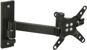 img 3 attached to 🖥 Retractable Monitor Wall Mount - Full Motion VESA Bracket for 30-inch LCD LED Computer Displays, Articulating Arm - VESA 75 100 Compatible, 33lb Capacity