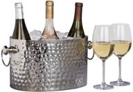 🍾 stainless steel chic chill artisan wine and champagne chiller - handcrafted 3 bottle логотип