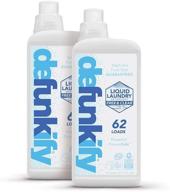 🌸 defunkify free & clear liquid laundry detergent - crushes odor - epa safer choice - 87% biobased - 124 loads (2-pack of 62 load bottles) logo