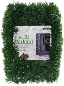 img 2 attached to 🎄 Brite Star 12-Feet Pine Garland: Direct Plug in with 35 Clear Mini Lights – Illuminate your festive space
