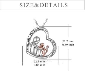 img 3 attached to 😺 YFN Sterling Silver Cat Lady Necklace: Perfect Gifts for Women and Girls who Love Cats - 18