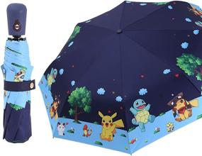 img 4 attached to Effortless Protection: AloveTree Automatic Folding Windproof Umbrella
