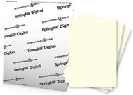 📄 springhill 8.5x11 cream colored cardstock paper with textured finish - 250 sheets, premium lightweight vellum printer paper - letter size (8.5x11) logo