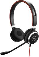 jabra evolve 40 ms stereo headset – microsoft teams certified headphones for voip softphone with noise cancellation – usb-c cable with controller – black logo
