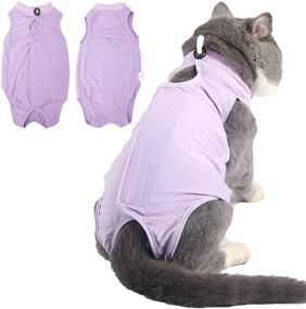 img 4 attached to Coppthinktu Cat Professional Recovery Suit: Exceptional Protection for Abdominal Wounds and Skin Diseases, Cat Surgery Recovery, E-Collar Alternative, Gentle Kitten Spay Recovery Suit to Prevent Licking Wounds