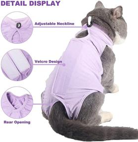 img 1 attached to Coppthinktu Cat Professional Recovery Suit: Exceptional Protection for Abdominal Wounds and Skin Diseases, Cat Surgery Recovery, E-Collar Alternative, Gentle Kitten Spay Recovery Suit to Prevent Licking Wounds