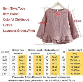 img 2 attached to 👚 Vibrant Ruffle Linen T Shirt for Little Girls: Perfect Princess Tops for a Colorful Childhood