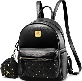 img 4 attached to 👜 Stylish Waterproof Leather Women's Handbags & Wallets for Casual Fashion Backpacks