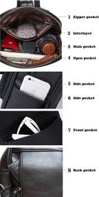 img 1 attached to 👜 Stylish Waterproof Leather Women's Handbags & Wallets for Casual Fashion Backpacks