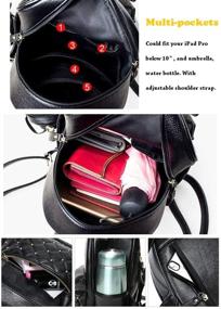 img 2 attached to 👜 Stylish Waterproof Leather Women's Handbags & Wallets for Casual Fashion Backpacks