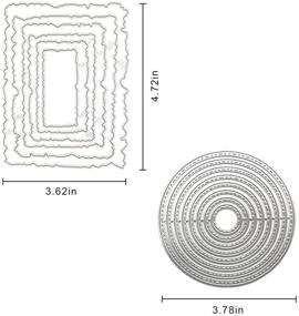 img 3 attached to 🔪 Металлические накладные ножи для создания открыток, скрапбукинга, бумажного ремесла, альбомов, печатей DIY декор - Круглый и прямоугольный тисненый штамп для вырубки