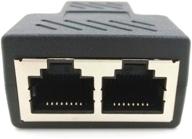 🔌 qaoquda rj45 splitter adapter- 1 to 2 dual female port cat 5/cat 6 lan ethernet socket connector for enhanced network connectivity logo