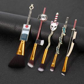 img 2 attached to 💄 Anime-inspired Demon Slayer Makeup Brush Set: Perfect Gift for Kimetsu No Yaiba Fans!