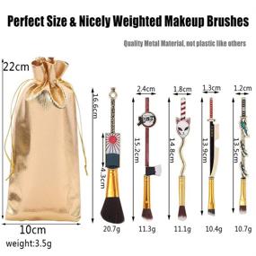 img 3 attached to 💄 Anime-inspired Demon Slayer Makeup Brush Set: Perfect Gift for Kimetsu No Yaiba Fans!