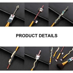 img 1 attached to 💄 Anime-inspired Demon Slayer Makeup Brush Set: Perfect Gift for Kimetsu No Yaiba Fans!