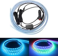 🚗 opl-app-1.8m: rgb running board light strip - premium smartphone controlled 71 inch extended crew cab 2pc pack with 108 pcs led - ideal truck underglow lights strip for pickup trucks, suvs, work vans logo