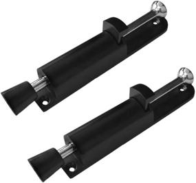 img 4 attached to 🚪 Ultimate Protection: RUN 2 Pcs Heavy Duty Step-On Spring Loaded Door Stoppers - Secure Door Stop Holders with Screws