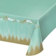 🌿 mint to be: creative converting 324683 plastic tablecover, 54 x 102-inches - all over print логотип