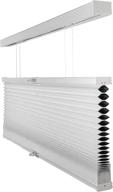 🪟 chicology energy-saving cordless top down bottom up cellular shades, 30" w x 72" h, cotton (blackout) with honeycomb insulating cells логотип