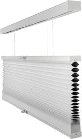 img 4 attached to 🪟 CHICOLOGY Energy-Saving Cordless Top Down Bottom Up Cellular Shades, 30" W X 72" H, Cotton (Blackout) with Honeycomb Insulating Cells