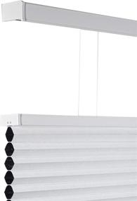 img 2 attached to 🪟 CHICOLOGY Energy-Saving Cordless Top Down Bottom Up Cellular Shades, 30" W X 72" H, Cotton (Blackout) with Honeycomb Insulating Cells